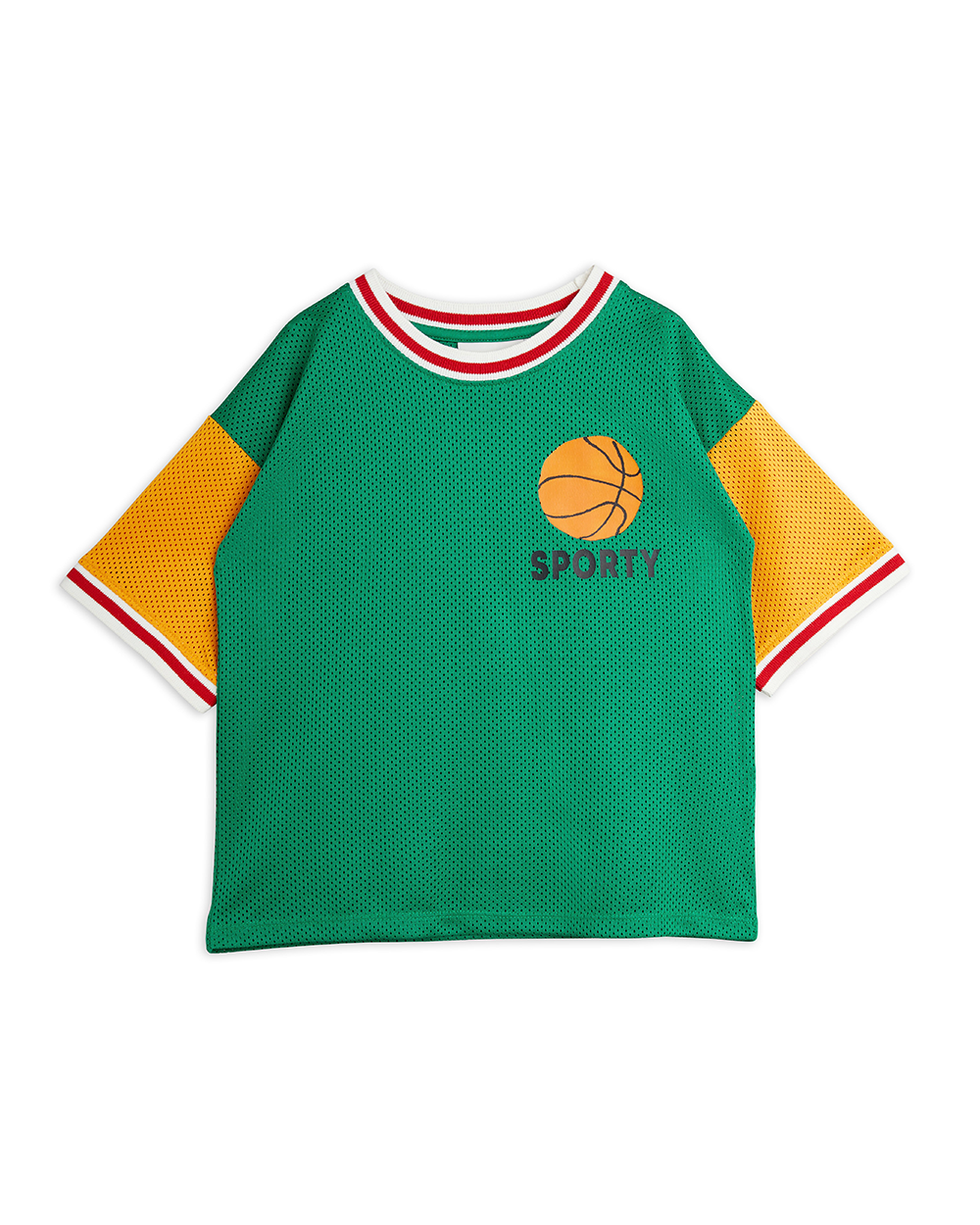 [MINIRODINI] Basket mesh sp ss tee (GREEN)