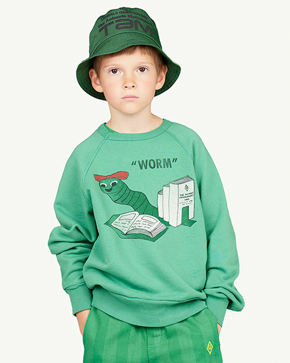 [TAO] S24030-177_BQ / SHARK KIDS SWEATSHIRT Green