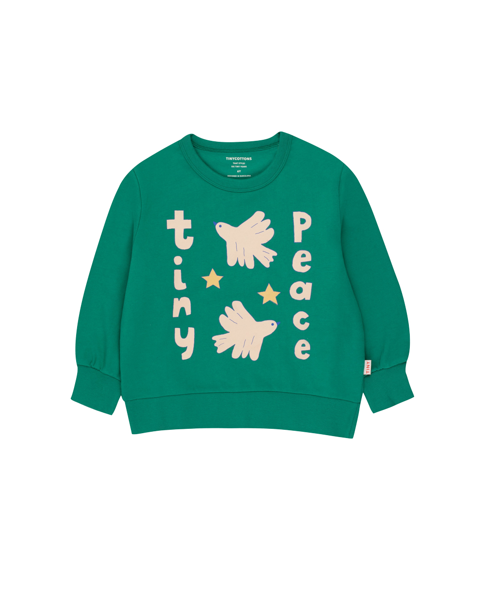 [TINY COTTONS] TINY PEACE SWEATSHIRT/deep green [4Y, 6Y]
