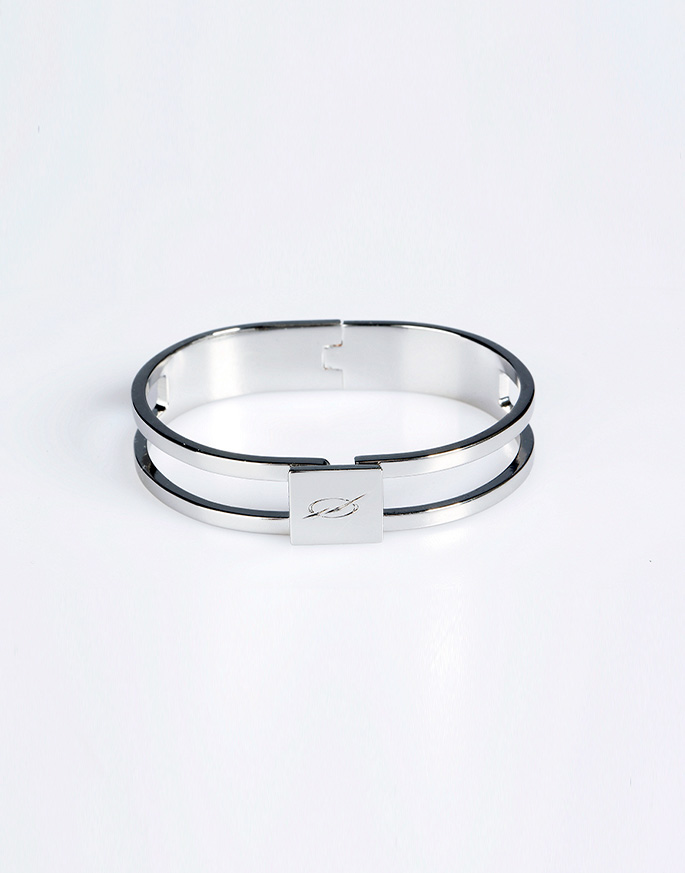 [51PERCENT] Double Line Logo Bracelet _ silver