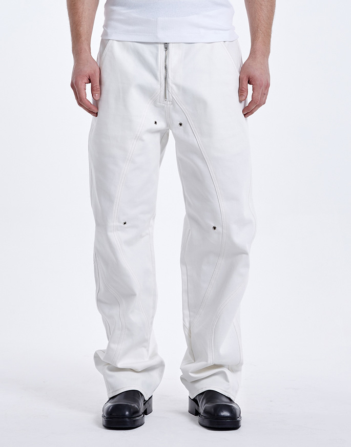 [51PERCENT] TUNNEL LINING TROUSER (DENIM) _ Ivory