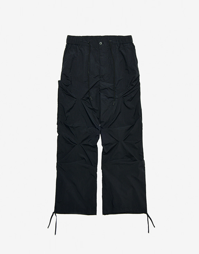 [CORD] CREASE NYLON BANDING PANTS _ BK