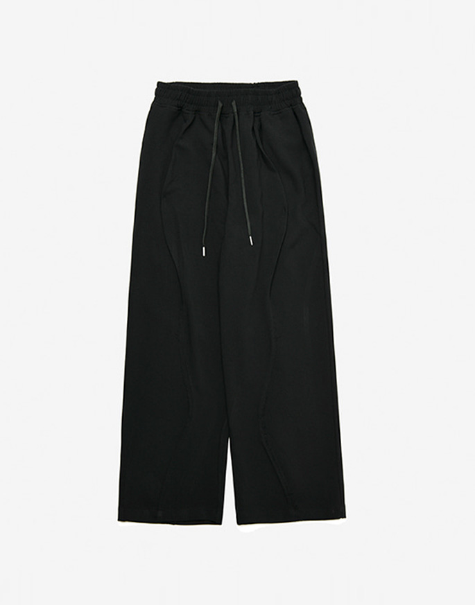 [CORD] WEVERSE RELAXABLE BANDING PANTS _ BLACK