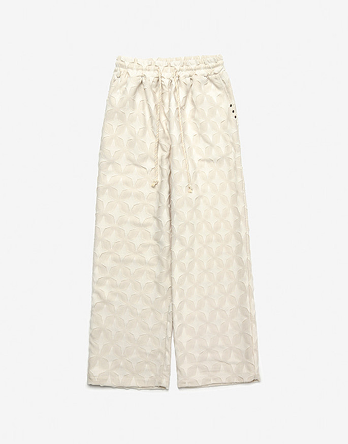 [CORD] STAR JACQUARD BANDING PANTS _ ECRU