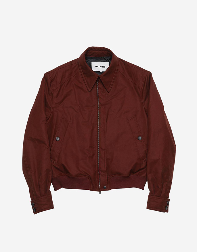 [HALEINE] Padded 3D detail short jacket _ BURGUNDY