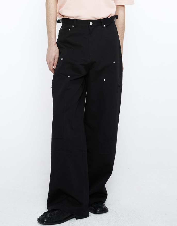 [HALEINE] CARPENTER CARGO PANTS _ BLACK