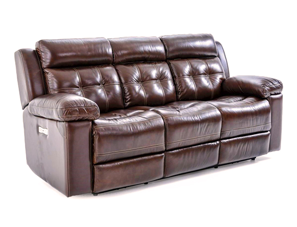 E1267 Collection 전자동 리클라이닝 소파 / 브라운전동 헤드레스트 각도조절 기능!Full Power Reclining &amp; Headrest