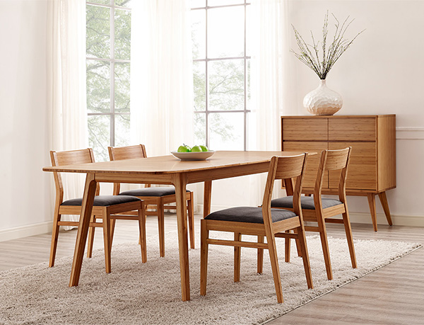 Laurel collection Extension Dining Set100% 대나무로 제작