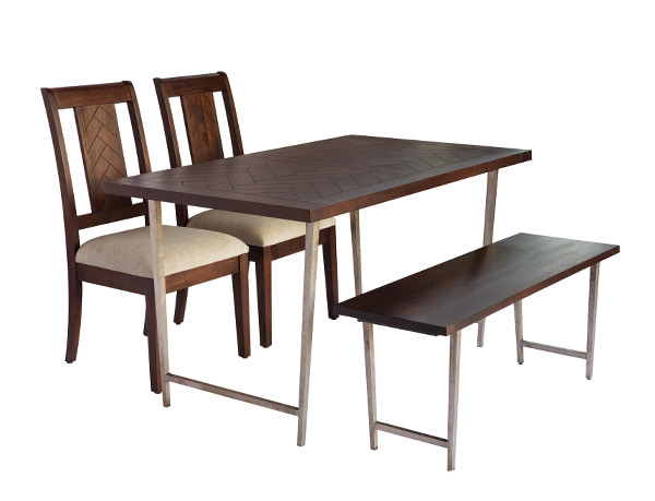 IVAU Vaugham Collection Dining Set4인 식탁세트 (테이블1ea+사이드체어2ea+벤치1ea)