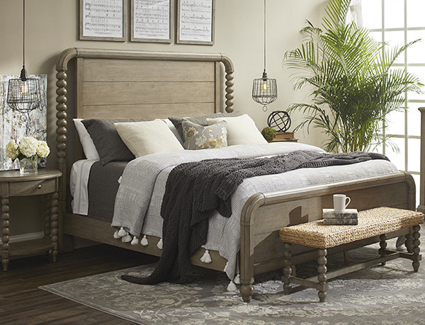 750 Nashville Collection Panel Bedroom Set - Q size침대+화장대+거울+협탁 세트