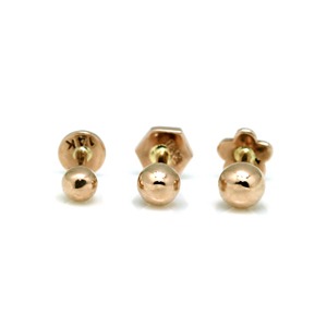 14k/18k 데일리 볼 라블렛 피어싱(3mm, 3.5mm, 4mm)