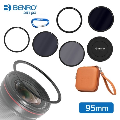 벤로 자석필터 95mm ND16 키트 (ND16+ND64+ND1000+자석렌즈캡+자석95mm어댑터링+자석 95-82스텝다운링+가죽 필터파우치)