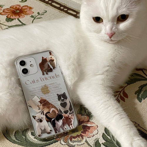 캣 카페 고양이 사진 아이폰 / 갤럭시 젤하드 폰케이스