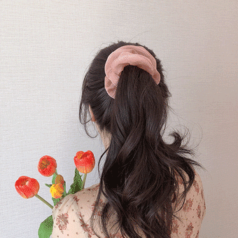 클라우드 쉬폰 곱창머리끈 (3color)