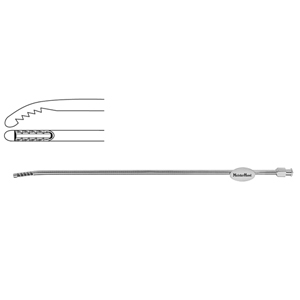 MH30-1390 NOVAK Endometrial Suction Biopsy Curette, 9-3/4&quot;(24.8cm), with luer hub, 4mm diameter, standard 12 Fr.size 