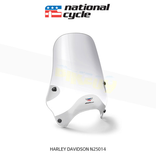 네셔널싸이클 할리데이비슨 HARLEY DAVIDSON 소프테일 스트리트쉴드 퀵셋 1+1/4인치(32mm) 핸들용 윈드스크린 - 클리어 N25014