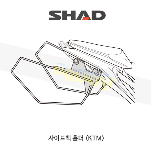 SHAD 샤드 사이드백 홀더 KTM 듀크125/200/390 (17-19) K0DK17SE