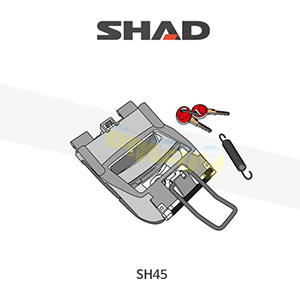 SHAD 샤드 탑케이스 SH45 보수용 락세트 D1B45MAR