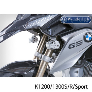 분덜리히 BMW 모토라드 안개등 K1200 K1300S R Sport 보조 마이크로플루터 헤드라이트용 보호그릴 실버 28365-101