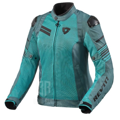 레빗 REV&#039;IT 여성용 APEX AIR H2O LADY JACKET (DARK-GREEN LIGHT-GREEN) 방수 여름 라이더 자켓