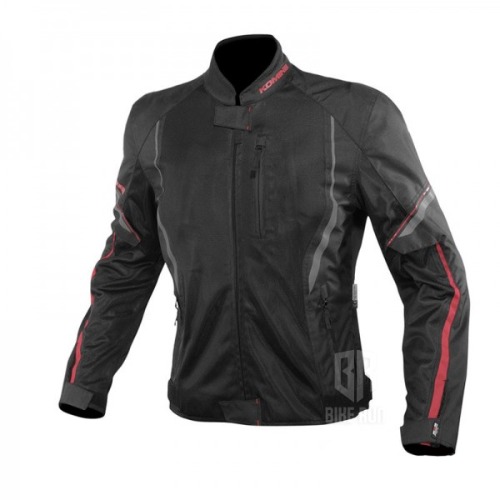 코미네 JK-146 PROTECT HALF MESH JACKET (BLACK RED) 라이더 자켓