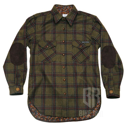 모빈스알 MOVINS.R AQUILA WOOL SHIRTS (KHAKI PLAID) 라이더 셔츠