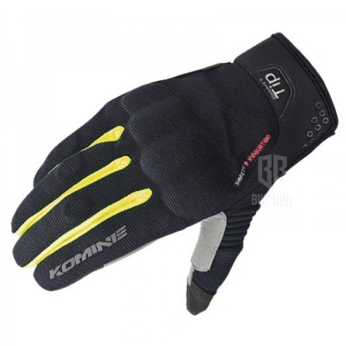 코미네 GK-183 PROTECT M-GLOVES BRAVE (BLACK YELLOW) 스마트 메쉬 라이더 장갑