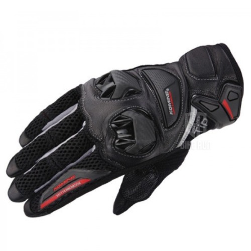 코미네 GK-234 PROTECT LEATHER MESH GLOVES (BLACK SILVER) 여름 가죽 메쉬 라이더 장갑