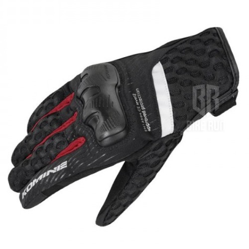 코미네 GK-244 SUPREME PROTECT MESH GLOVES (BLACK RED) 여름 소프트 메쉬 라이더 장갑