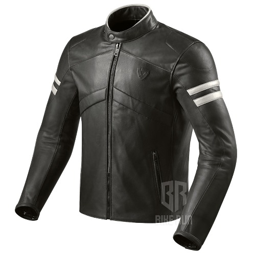 레빗 REV&#039;IT PROMETHEUS LEATHER JACKET (BLACK WHITE) 라이더 가죽 자켓