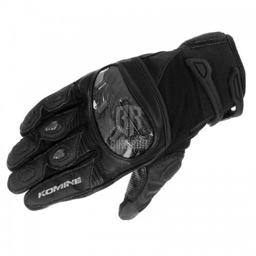 코미네 GK-1933 PROTECT LEATHER M-GLOVES-GUREN (BLACK) 카본 너클 가죽 메쉬 글러브