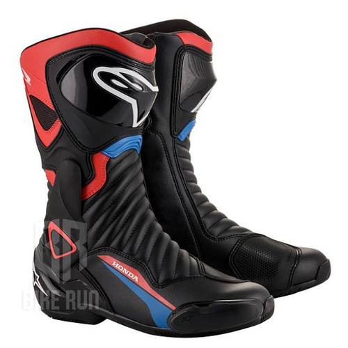 알파인스타 HONDA SMX-6 V2 BOOTS (BLK RED BLU) 오토바이 바이크 스쿠터 혼다 레이싱 안전 롱 부츠