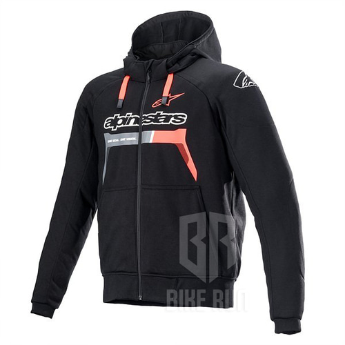 알파인스타 CHROME IGNITION HOODIE (BLK RED.F) 오토바이 스쿠터 어반 후드 자켓