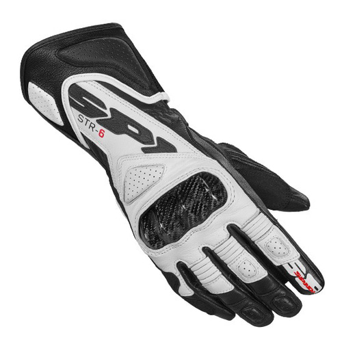 스피디 여성용 A222 STR-6 LADY LONG GLOVE (BLK WHT) 롱 글러브 가죽 레더 너클 바이크 스쿠터 오토바이 라이더 장갑