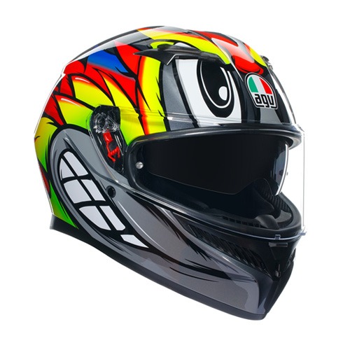 AGV K3 BIRDY 2.0 GREY YELLOW RED 풀페이스 버디 라이더 오토바이 스쿠터 헬멧