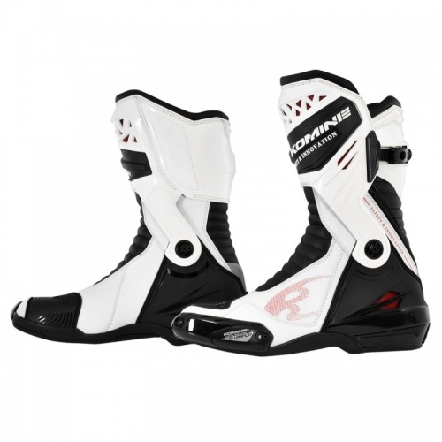 코미네 BK-087 SUPREME RACING BOOTS (WHITE) 오토바이 스쿠터 프로텍트 레이싱 롱 부츠