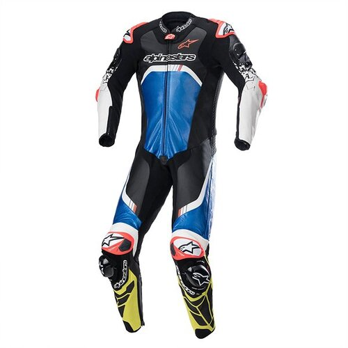 알파인스타 ALPINESTARS GP TECH V4 1 PC SUIT (BLK BLU YELL.F) 오토바이 로드 서킷 원피스 상하 세트 수트