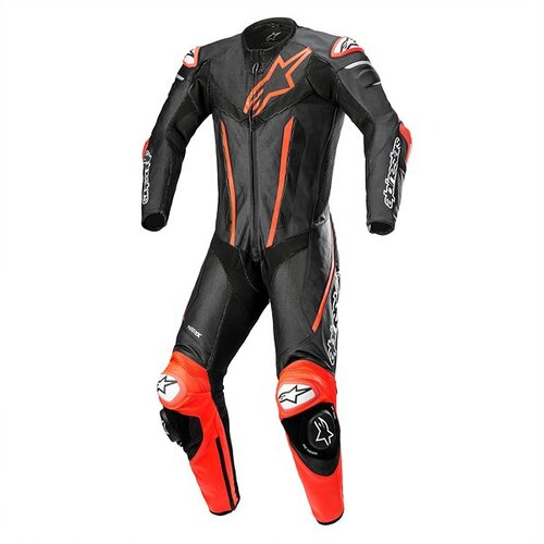 알파인스타 ALPINESTARS FUSION LEATHER SUIT 1 PC (BLK RED.F) 오토바이 로드 서킷 원피스 레이싱 스포츠 상하 세트 수트