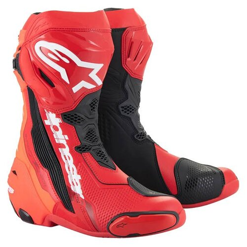 알파인스타 SUPERTECH R BOOTS (B.RED RED.F) 오토바이 바이크 슈퍼테크 R 레이싱 안전 롱 부츠