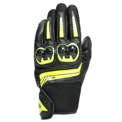 다이네즈 DAINESE MIG 3 UNISEX LEATHER GLOVES (BK FL-YE) 남녀공용 여름용 메쉬 통기 에어 레더 숏 미그 3 오토바이 스쿠터 글러브 장갑