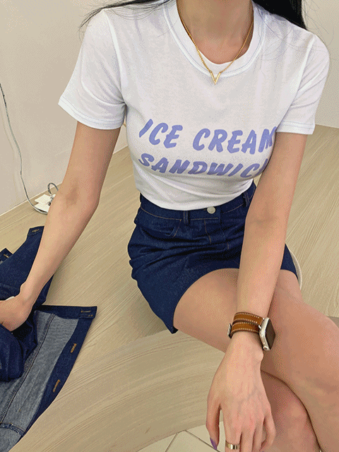 스티치 아이스크림 티셔츠