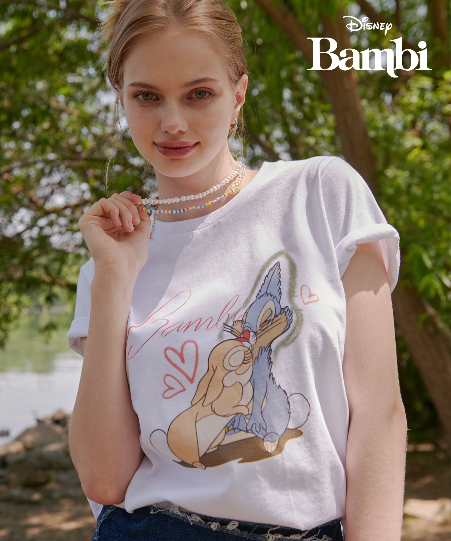 Bambi_Friends Tee-White