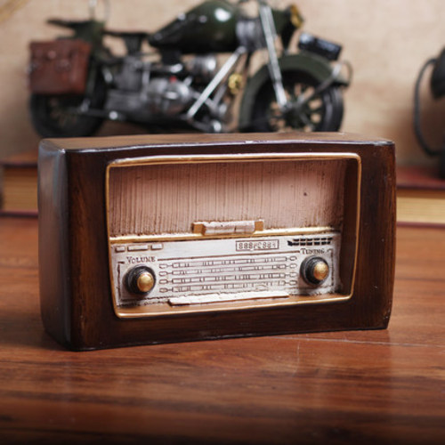 레트로 빈티지 인테리어 장식품 앤티크 낡은 라디오 모형 진열식 카페 밀크티-515213