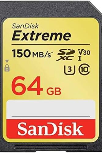 샌디스크 64GB Extreme SDXC UHS-I 메모리 카드 - 150MB/s 미국-638070