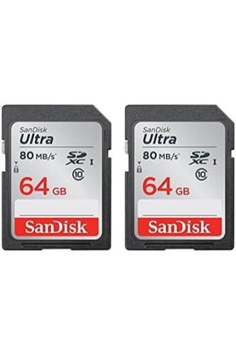 샌디스크 울트라 64GB 2팩 SDXC UHS-I Class 10 메모리 카드 미국-638042