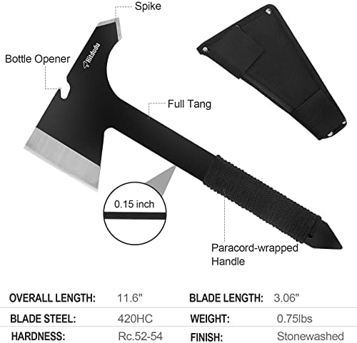 등산 캠핑 벌초 미국 도끼 히투두 던지기 및 토마호크 세트, 11.6인치 던지기 매 3인치 블레이드, 칼집이 있는-628224