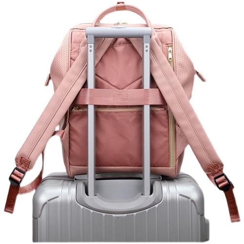 일본스타일 백팩 여성 가죽 가방 컴퓨터 데일리 비즈니스 패션