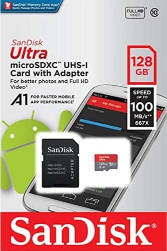 샌디스크 128GB 울트라 마이크로SDXC UHS-I 메모리 카드 미국-638050