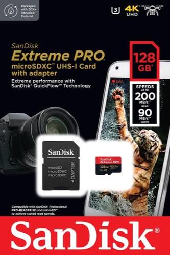 샌디스크 128GB Extreme PRO® 마이크로SD™ UHS-I 카드 미국-638060