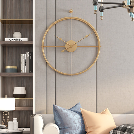 인테리어 인기 예쁜 벽시계 심플 벽시계 유럽식 거실 인테리어 가정용 무성 벽걸이 시계 대기-503070